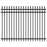 Home Garden Decorative Black Wrought Iron Fence Panels Tubular Steel Fence for sale