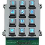 Ruggedized Backlit 12 Keys Keypad Vandal Resistant Keypad Dot Matrix for sale