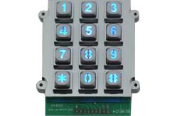 China Ruggedized Backlit 12 Keys Keypad Vandal Resistant Keypad Dot Matrix supplier