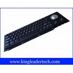 63 Keys Mechanical Black metal Industrial Keyboard With Trackball For Panel Mount