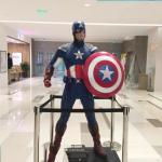 Resin Figure Marvel Statue Outdoor Captain America Sculpture for sale