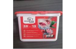 China 12g Red Pomegranate Scented Washing Machine Laundry Detergent Pods Plastic Box Package supplier