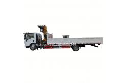 China ISuzu Mobile Truck Mounted Crane 5 Tons Folding Arm 6 Speed Transmission supplier