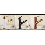 Single Hole Golden 360 Degree Pull Out Sink Faucet With Sprayer