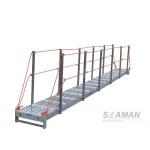China CCS Aluminium Wharf Ladder With Hand Rails & Socket For Dock , Port manufacturer