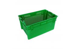 China Vented Collapsible Plastic Storage Crate for Durable and Lightweight Storage supplier