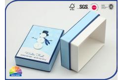 China Christmas Snowman 4C Printed Customized Size Rigid Shoulder Box With Buttons supplier