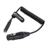 Mini XLR 3 Pin Male To XLR 3 Pin Female Coiled Audio Cable For Blackmagic Pocket Cinema Camera BMPCC 4K/6K, Video Assist for sale
