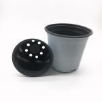 Cylindrical 0.5L Mini White Plastic Flower Pots Easy Transplanting for sale