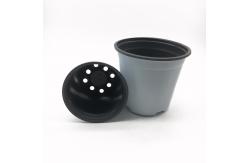 China Cylindrical 0.5L Mini White Plastic Flower Pots Easy Transplanting supplier