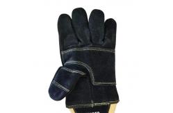 China Flame Retardant Structural Firefighting Gloves Cowsplit Shell Wristlet Cuff supplier