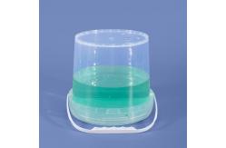 China 4L Food Grade Plastic Bucket with Lids and High Temperature Resistance in White supplier