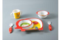 China Elephant Shaped 5pc Baby Melamine Dinnerware Set supplier