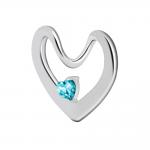 Twisty Engraved Heart Charm