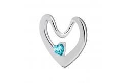 China Twisty Engraved Heart Charm supplier