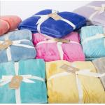 100% Polycotton Fabric Flannel Blanket Dyed Print Bale Packing / Blut Packing for sale