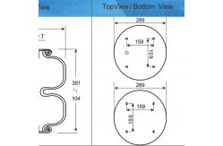 China Double Convoluted 3/4NPT Rubber Air Spring Continental Contitech FD 530-35 720 supplier