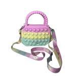 Silicone Children Cartoon Mini Kids Bubble Toy Crossbody Pop It Purse for Girls for sale