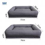 Memory Foam Dog Bolster Bed Base Orthopedic Machine Removable Cover