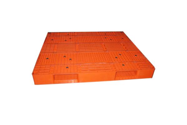 Orange Food Grade Reusable Plastic Pallets Made From Recycled Plastic
