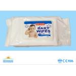 Chemical Free Flushable Antibacterial Baby Wipes Organic 15*20cm Sheet Size for sale