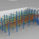 Double - Sided Selective  Adjustable Cantilever Racking System Strong Load Capacity