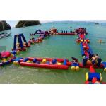 Giant Island Inflatable Water Park Inflatable Floating Water Slides  Anti UV for sale