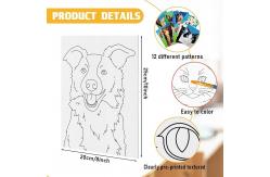 China 3mm Thickness Pre Drawn Outline Sketched Canvas For Kid Beginners Student Adults supplier