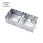 Rifi European Metal Install Box Wall Switch 1+1 Electrical 2 Gang Metal Smart Home Socket Case Iron Wall Box Enclosure for sale