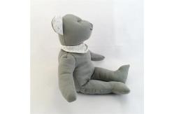China 100% Cotton Soft Plush Toy 23cm Organic Soft Grey Bear Toy Earth Friendly supplier