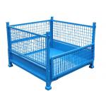 Foldable Wire Mesh Pallet Cage Stackable Stillage With 1500kg Load for sale