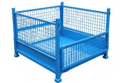 China Foldable Wire Mesh Pallet Cage Stackable Stillage With 1500kg Load supplier