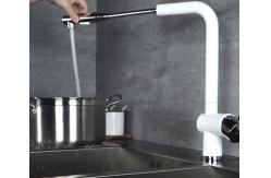 China White Pull Out Rotatable Kitchen Scandinavian Copper Sink Faucet supplier