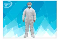 China Hood Waterproof Disposable Coverall Suit With Polypropylene Spunbond supplier