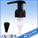 Black plastic lotion pump 24mm 28mm for liquid soap packaging for sale