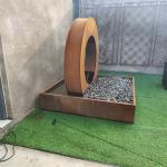 Outdoor Antirust Corten Steel Water Feature Customization Available