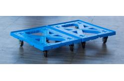 China Two Totes Loading Plastic Moving Dolly 4 Inches PU Casters More Function supplier