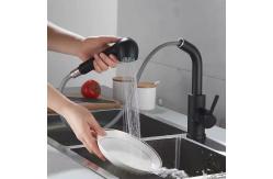China Black Pull Out Sanitary Ware Faucet supplier