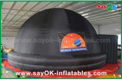 China 6m Black Inflatable Planetarium Dome Projection Screen Tent With Logo Print supplier