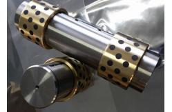 China Copper Cast Bronze Bearings Slide Block With Solid Lubricant Plugs supplier