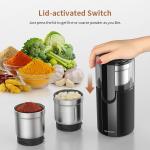 Medium Powder Coffee Mill Grinder Garlic Removable 2 Cups 200W Home Coffee Machines