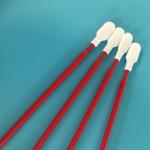 TX761 Non-Abrasive Red PP Stick Paddle Head Polyester Swabs PCB Cleaning Swab For Cleanroom for sale