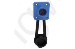 China M19 Connector 9pin Blue 5A Solder Overmolded Aluminum Alloy Shell Nylon IP67 supplier
