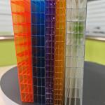 16mm Orange Polycarbonate Hollow Sheet High Strength Lightweight Thermal Insulation Customizable Lengths