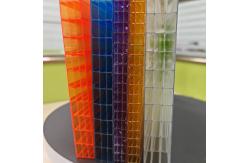 China 16mm Orange Polycarbonate Hollow Sheet High Strength Lightweight Thermal Insulation Customizable Lengths supplier