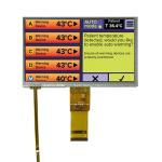 7 800x480 TN TFT Display Screen , 50 Pins RGB Industrial Touch Screen Panel for sale