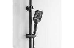 China Matte Black Bathroom Hand Shower Mixer Set Wall Mount Complete Set supplier