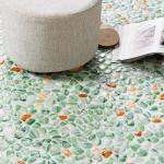 Cobble Pebble Shaped Glass Mosaic Tiles Glossy Mosaic Kitchen Wall Pebble Mosaic for sale