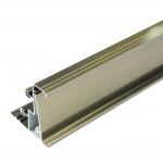 6063 Aluminium Profiles Glass Triangle Sliding Window Frames Champagne Anodized