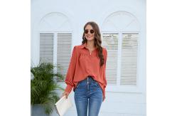 China Chiffon White Ruffle Shirt Autumn Spring Hooded Collar Women Trucksuit supplier